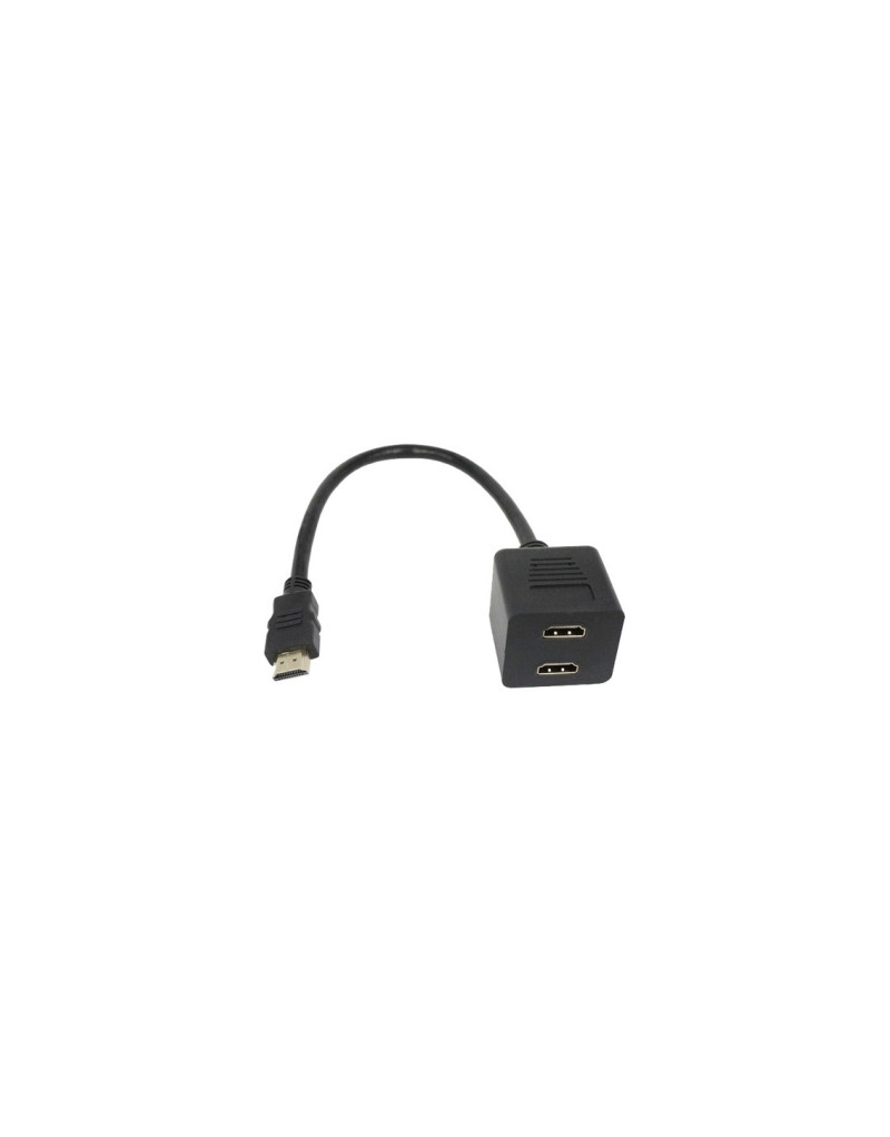 Adapter HDMI - HDMI M/2F (spliter) crni