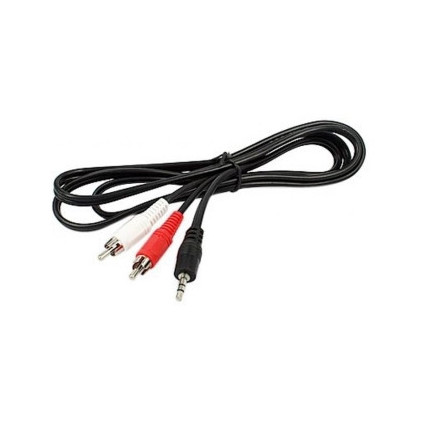 Kabl audio 3.5mm - 2xRCA 10m crni