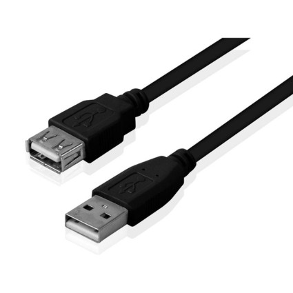 Kabl USB A - USB A M/F (produžni) 3m crni