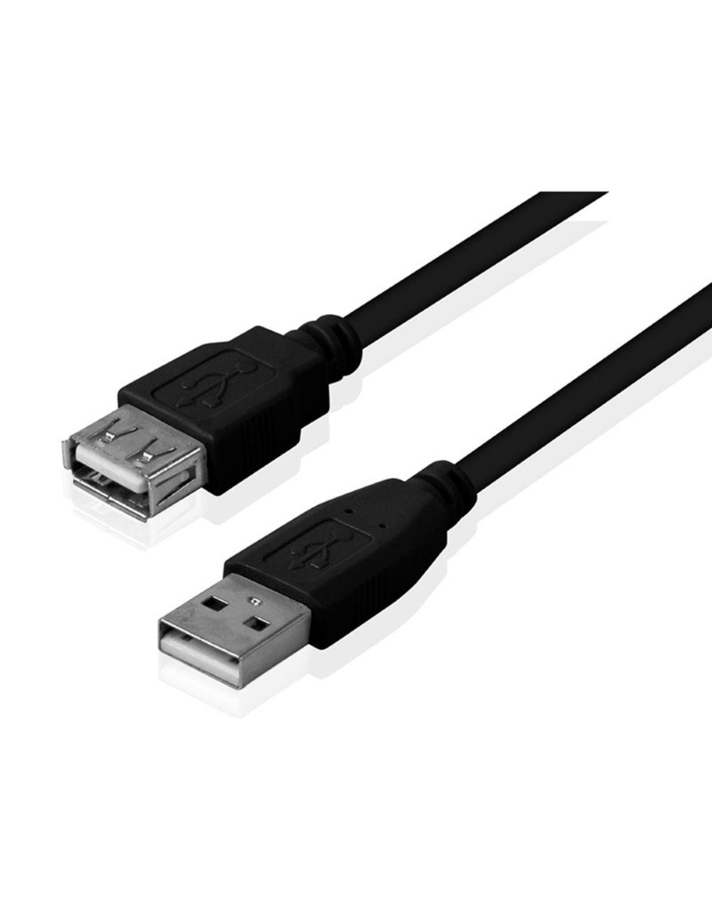 Kabl USB A - USB A M/F (produžni) 3m crni