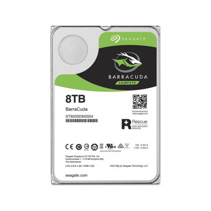 8TB 3.5" SATA III 256MB 5.400rpm ST8000DM004 Barracuda Guardian