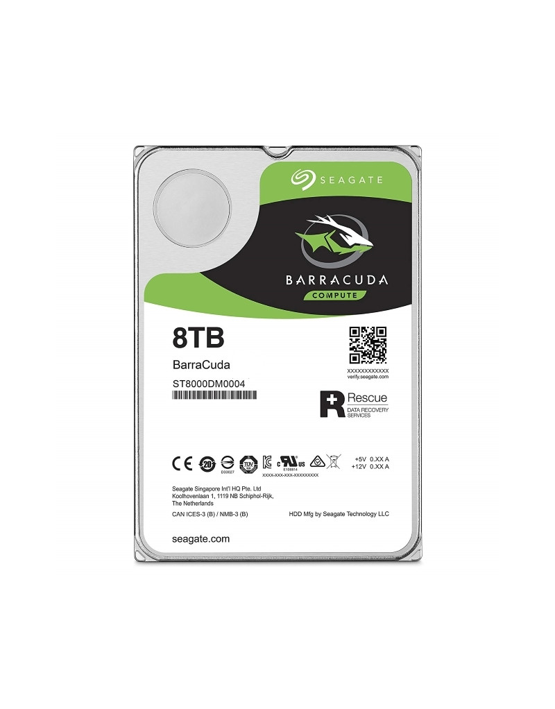 8TB 3.5" SATA III 256MB 5.400rpm ST8000DM004 Barracuda Guardian