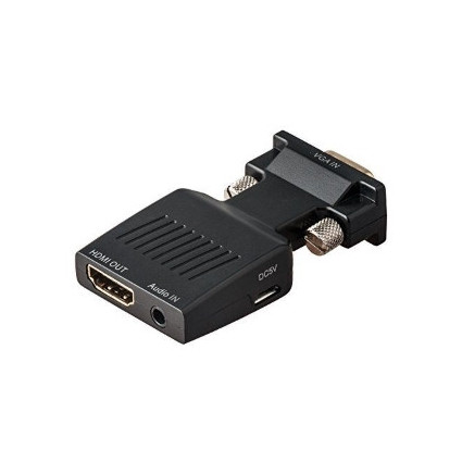 Adapter-konvertor VGA (M) - HDMI (Ž) plug in