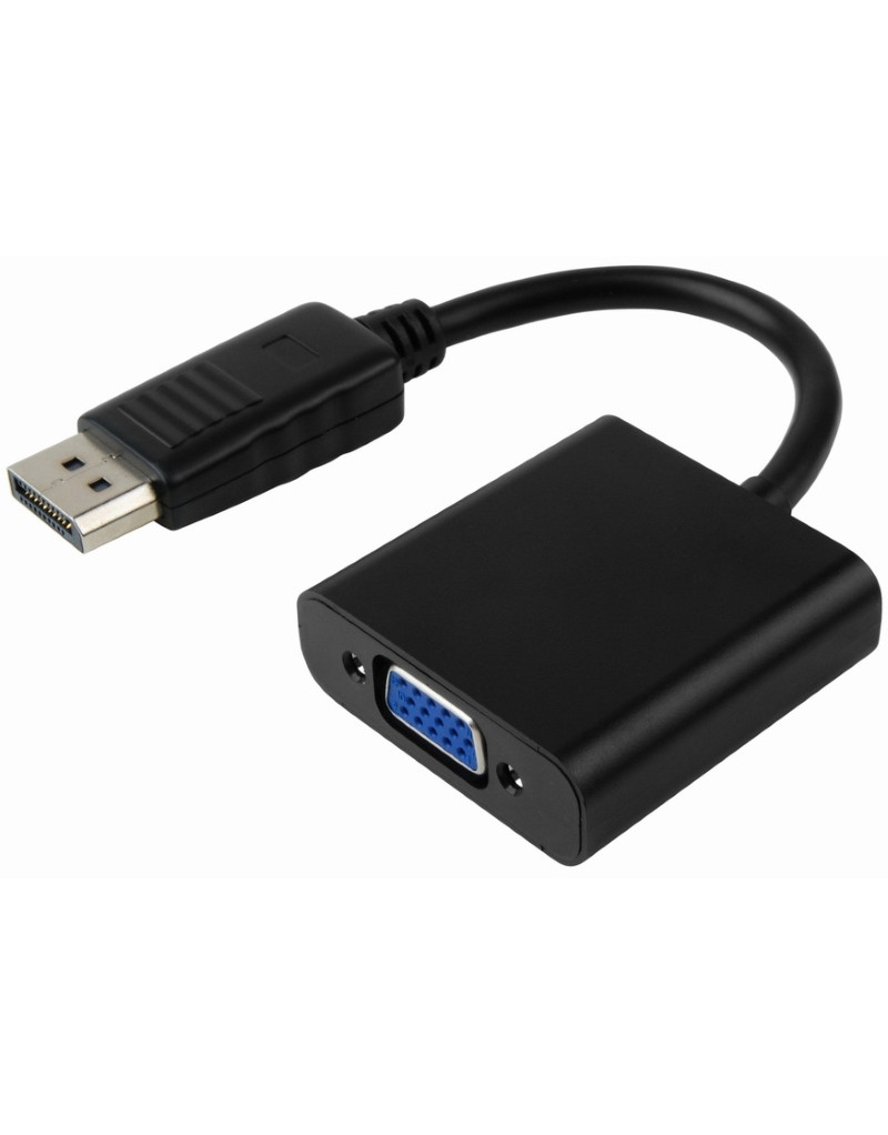 Adapter DisplayPort (M) - VGA D-sub (F) crni