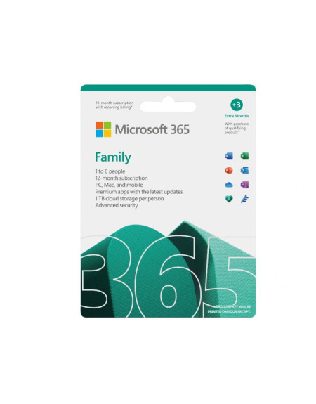 Microsoft 365 Family 32bit/64bit (6GQ-01890) MICROSOFT - 1