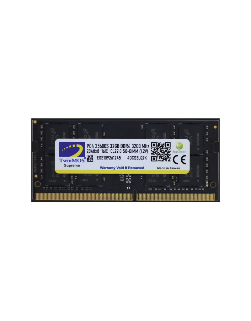 RAM SODIMM DDR4 32GB 3200MHz TwinMOS MDD432GB3200N