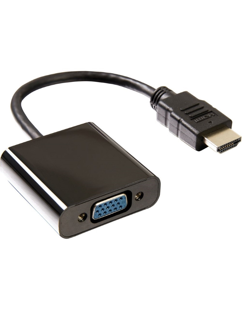 Adapter HDMI (M) - VGA D-sub (F) crni