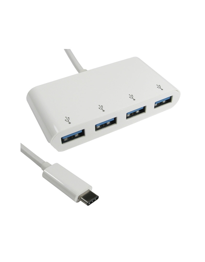 USB 3.1 tip C HUB 4port beli