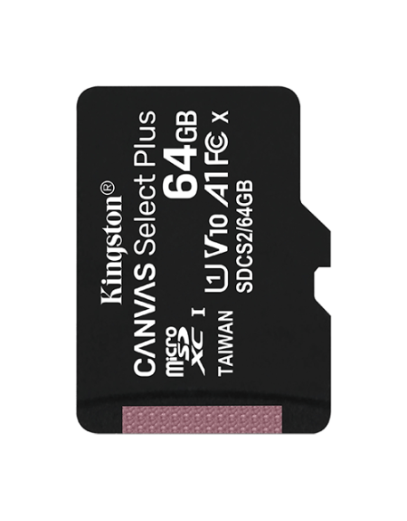 Micro SD Card 64GB Kingston + SD adapter SDCS2/64GB class 10