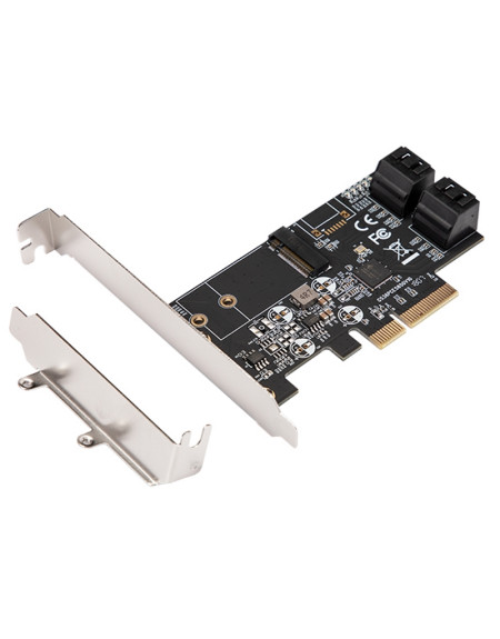 PCI-Express kontroler 5-port SATA III int. Kartica JMB585 Chipset E-GREEN - 1