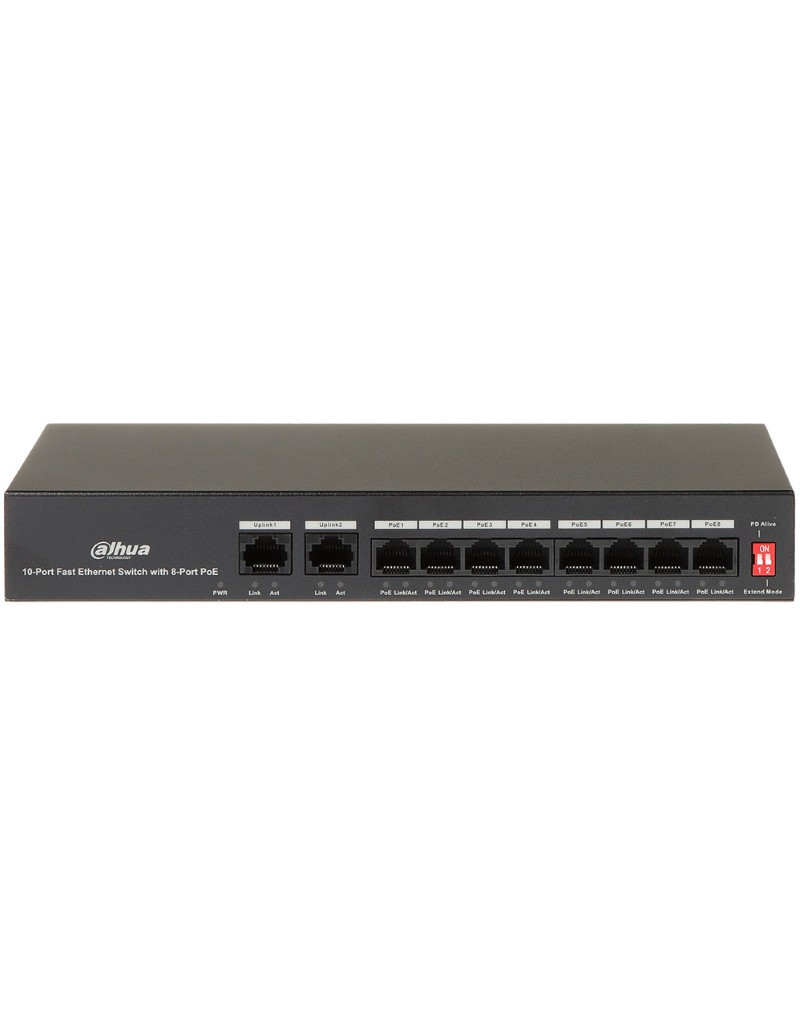 PFS3010-8ET-65 10-Port Fast Ethernet Switch with 8-Port PoE