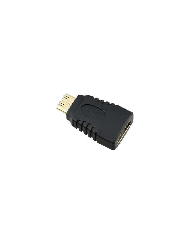 Adapter Mini HDMI (M) - HDMI (F) crni