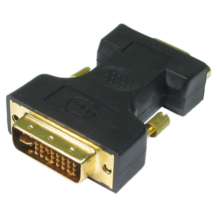 Adapter DVI-I (M) - VGA (F) crni