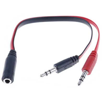 Adapter Audio 3.5mm stereo jack (M) na 2x3.5mm stereo jack (2xM)