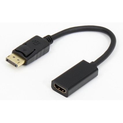 Adapter DisplayPort 1.4(M) - HDMI 2.0(F) kabl 20cm crni