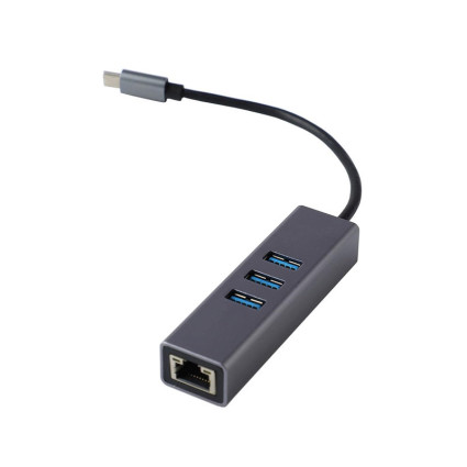 Adapter-konvertor TIP C na 3xUSB 3.0+RJ45 meta