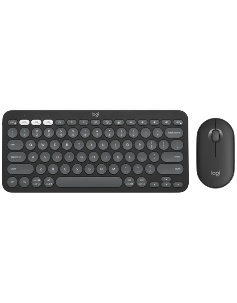 Pebble2 Wireless Combo US tastatura + miš crna