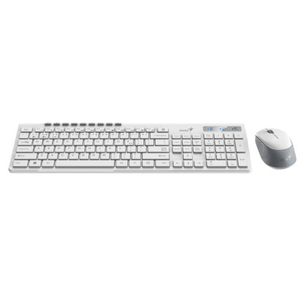 SlimStar 8230 Wireless USB US bela tastatura+ miš GENIUS - 1