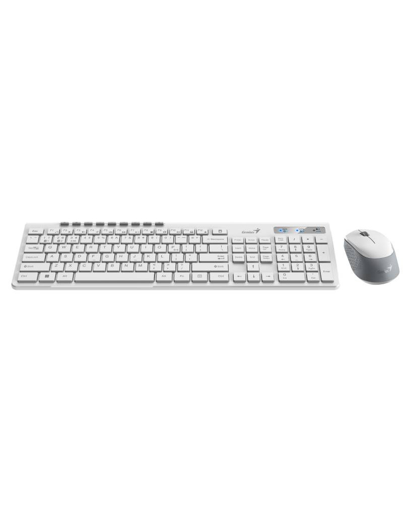 SlimStar 8230 Wireless USB US bela tastatura+ miš GENIUS - 1