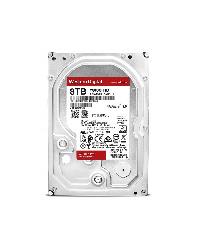 8TB 3.5" SATA III 256MB 7.200rpm WD8003FFBX Red Pro hard disk WD - 1