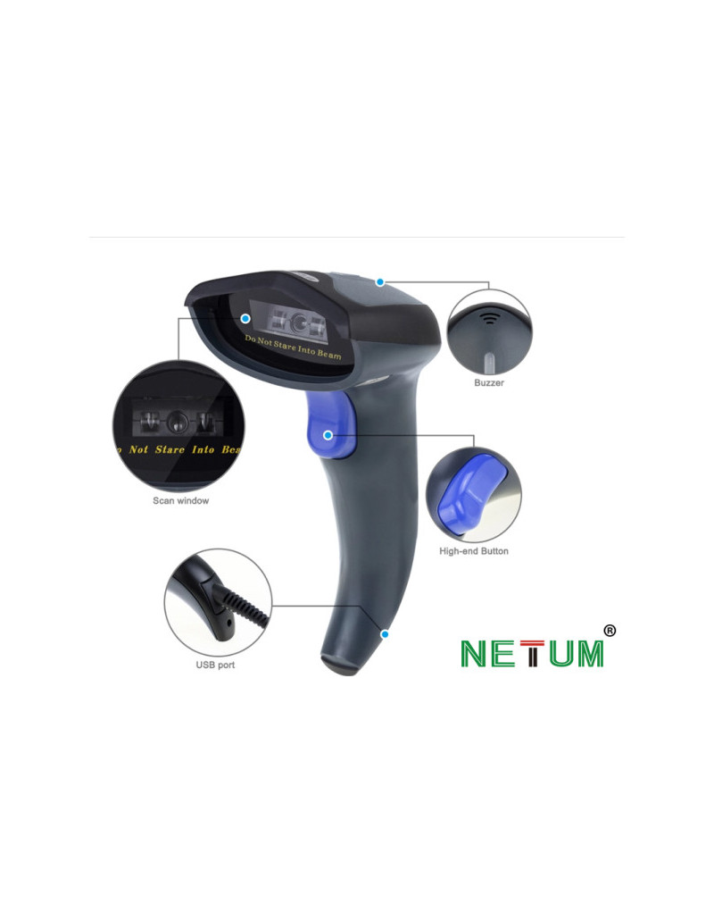 Skener barcode čitač NETUM NT-W3, 1D, USB ND2582  - 1