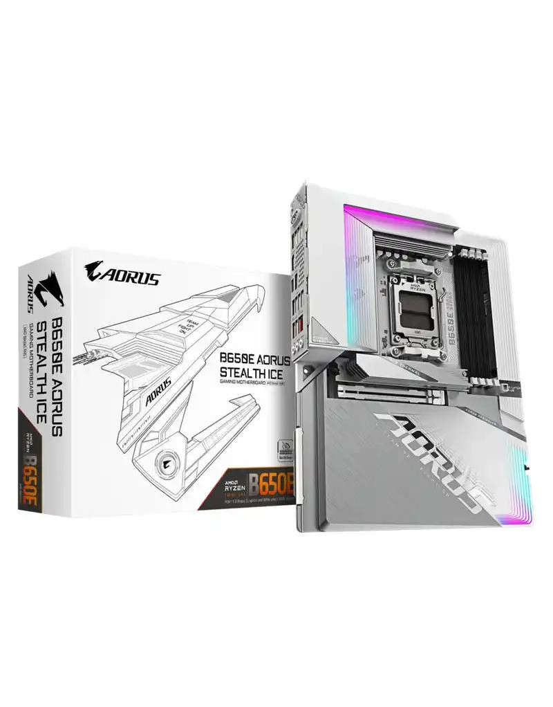 Maticna ploca Gigabyte B650E AORUS STEALTH ICE Wi-Fi 7 DDR5 AM5 ATX  - 1