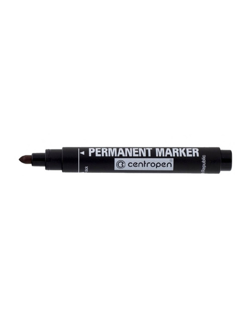 Permanent marker CENTROPEN 8566 2mm obli vrh crni  - 1