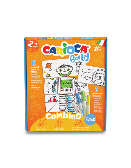 Flomaster set Carioca Combino Robots Baby 1/8 42896  - 1
