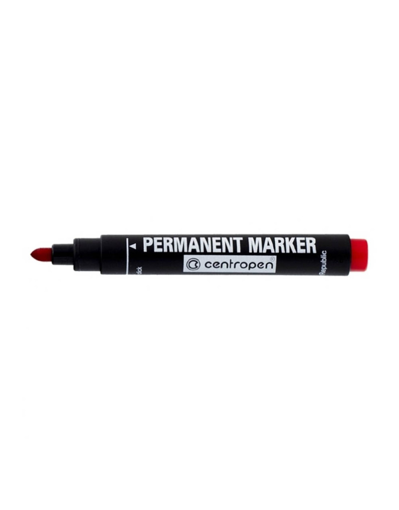 Permanent marker CENTROPEN 8566 2mm obli vrh crveni  - 1