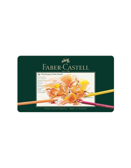 Drvene bojice Faber Castell Polychromos 1/36 110036 metalna kutija  - 1