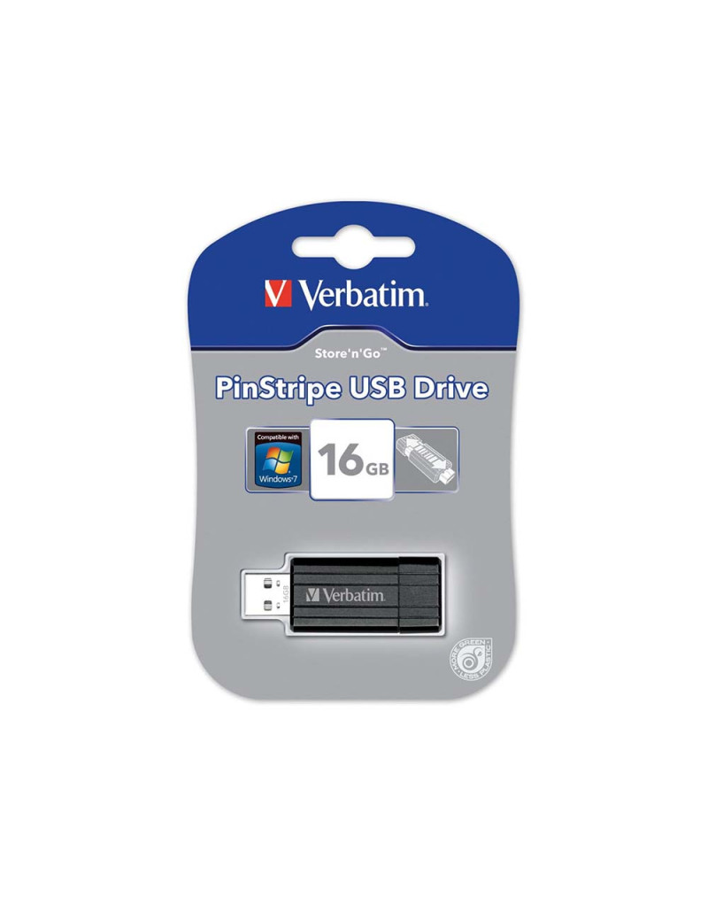 Flash USB 16GB Verbatim 2.0 PinStripe  - 1