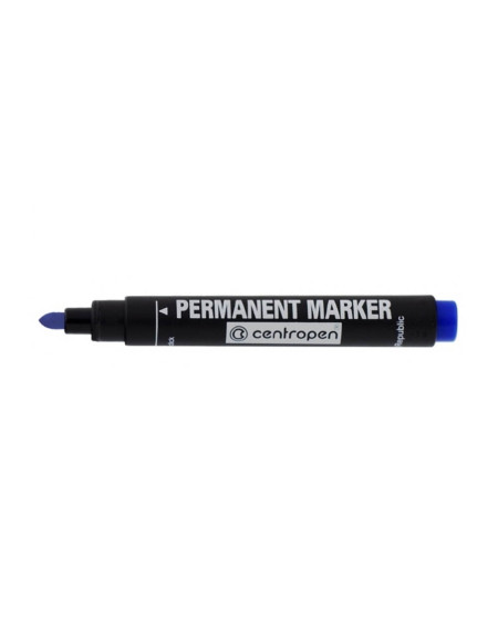 Permanent marker CENTROPEN 8566 2mm obli vrh plavi  - 1