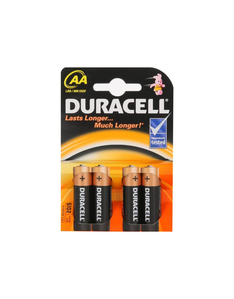 Baterija LR 6 alkalna Duracell AA 1/4 blister  - 1