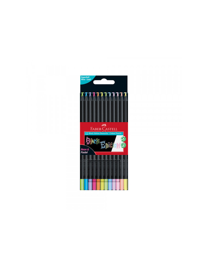 Drvene bojice Faber Castell Black Edition 1/12 pastel neon 116410  - 1