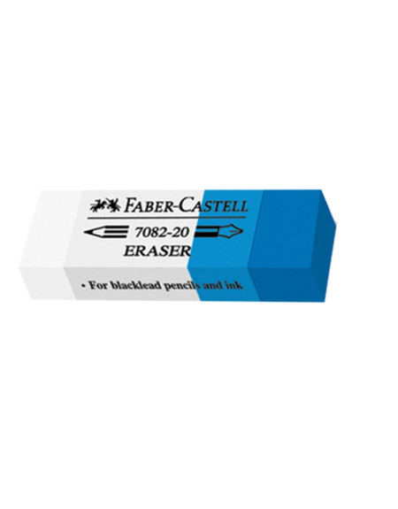 Gumica Faber Castell  belo-plava za mastilo (1/20) 01719  - 1
