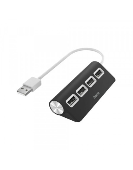 USB HUB Hama 4 porta  USB A 2.0  crni  - 1