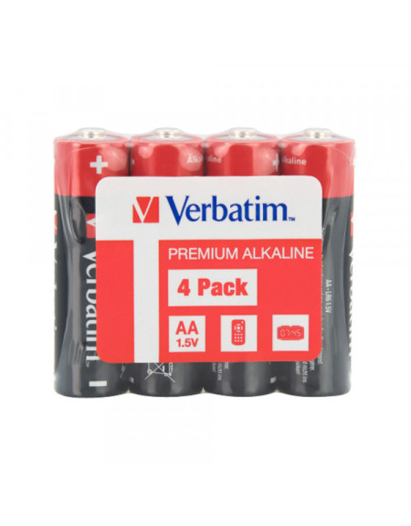 Baterija LR 6 alkalna Verbatim AA 1/4 u celofanu  - 1