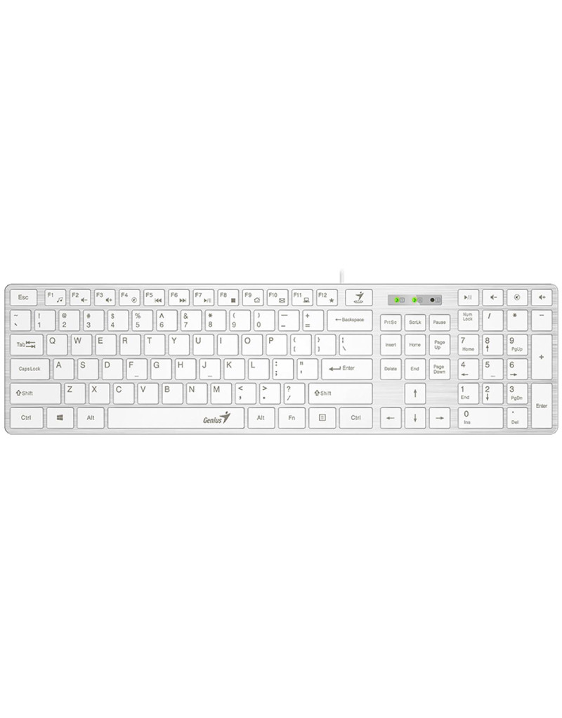 SlimStar 126 USB US bela tastatura GENIUS - 1