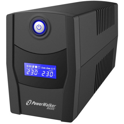 UPS PowerWalker Line-Interactive 1000VA/600W/2xšuko/RJ45/RJ11/USB  - 1