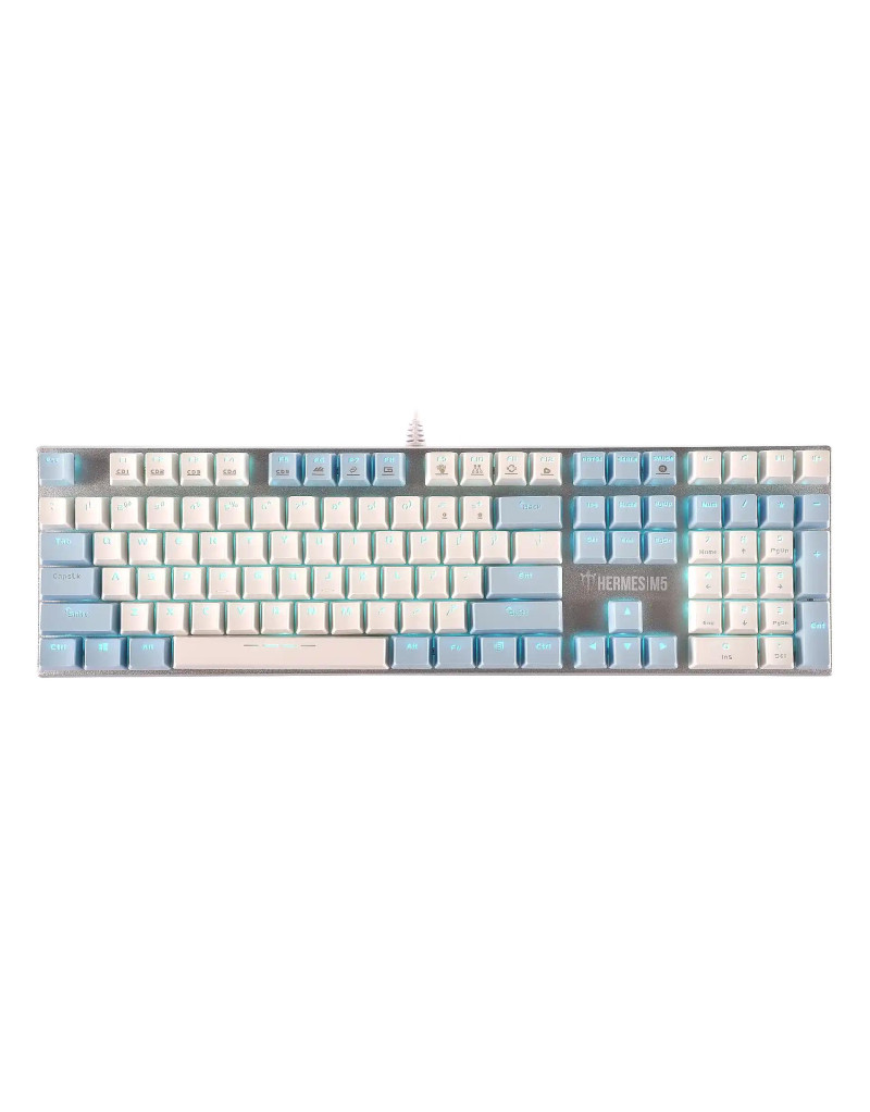 Tastatura Gamdias Hermes M5 mehanička , belo/plava  - 1