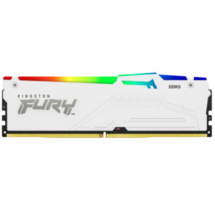 DIMM DDR5 16GB 6400MT/s KF564C32BWA-16 FURY Beast White RGB XMP KINGSTON - 1