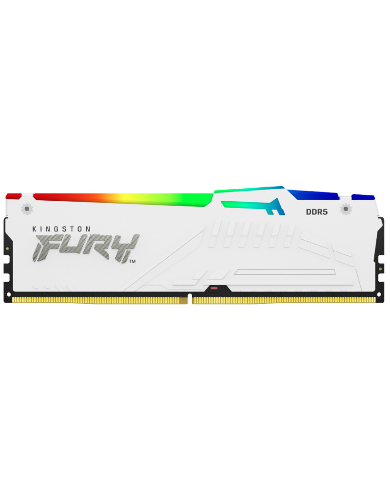 DIMM DDR5 16GB 6400MT/s KF564C32BWA-16 FURY Beast White RGB XMP KINGSTON - 1