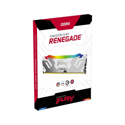 DIMM DDR5 16GB 6400MT/s KF564C32RWA-16 FURY Renegade RGB White KINGSTON - 1