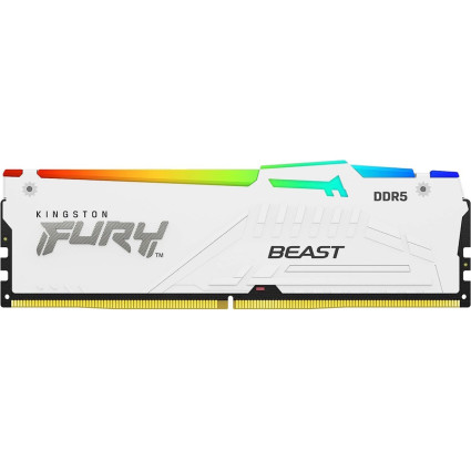 DIMM DDR5 16GB 6800MT/s KF568C34BWA-16 FURY Beast White RGB XMP KINGSTON - 1