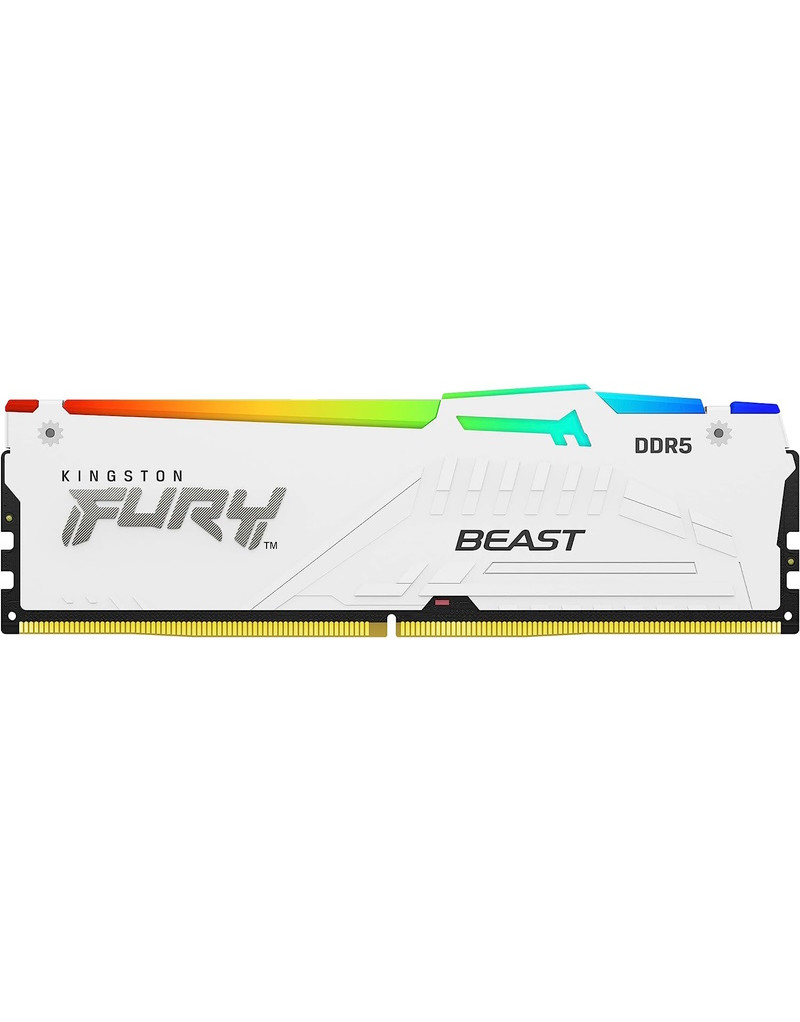 DIMM DDR5 16GB 6800MT/s KF568C34BWA-16 FURY Beast White RGB XMP KINGSTON - 1