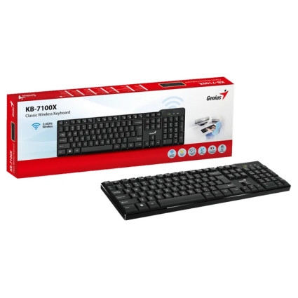 KB-7100X Wireless USB YU wireless crna tastatura GENIUS - 1