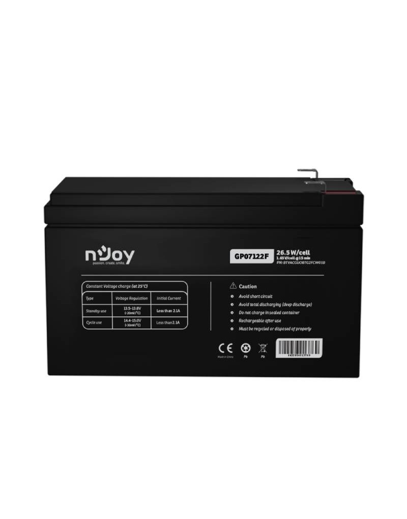 GP07122F baterija za UPS 12V 7Ah (BTVACGUOBTG2FCW01B) NJOY - 1