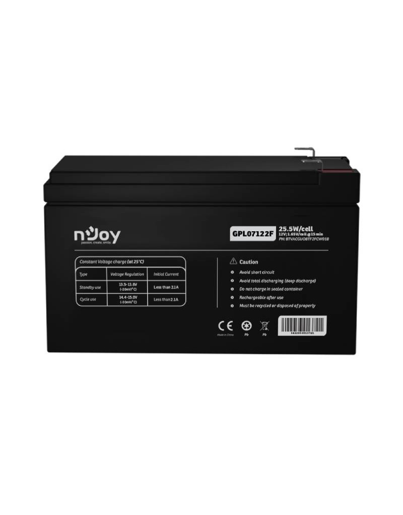 GPL07122F baterija za UPS 12V 7Ah (BTVACGUOBTF2FCW01B) NJOY - 1