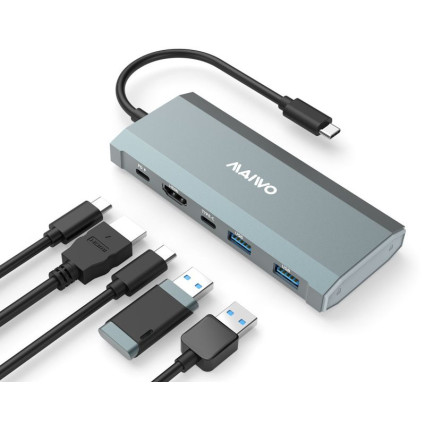 USB 3.2 Gen2 x 1 Tip-C 6 u 1 SATA &PCIe NvMe M.2 Kućište sa HDMI/PD/USB , KH1001 MAIWO - 1