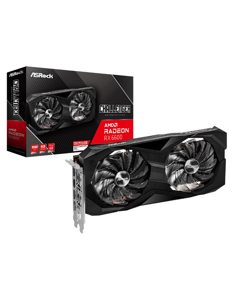 AMD Radeon RX 6600 8GB RX 6600 Challenger D 8G ASROCK - 1